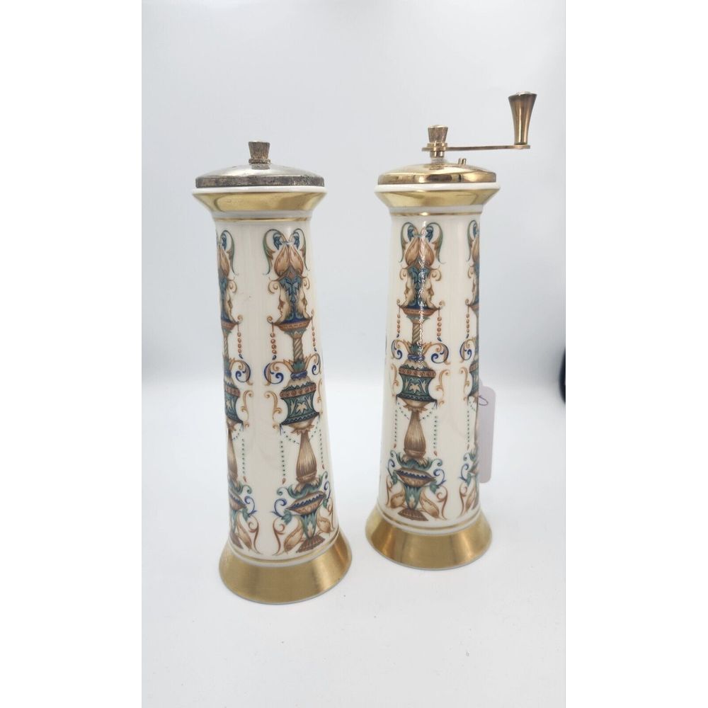 Lenox Salt And Pepper Mill 24K Gold Trim Lido Made In USA As Found